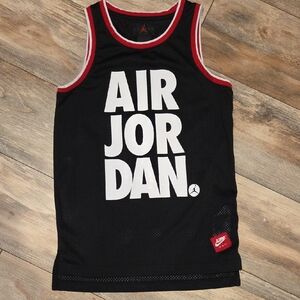 Nike Air Jordan Kids Black and Red Jersey